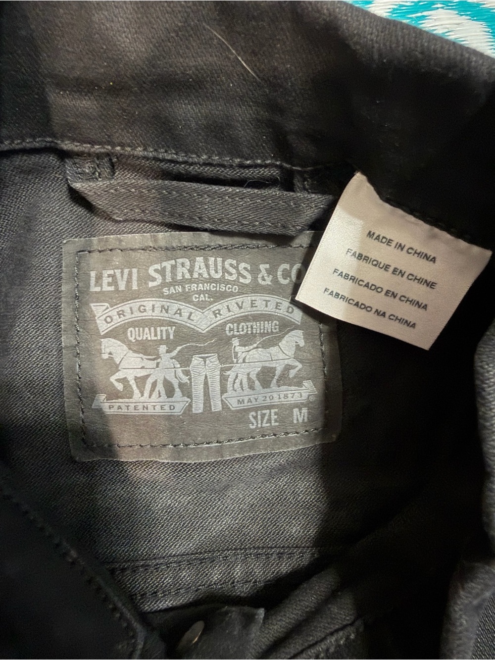 Levi’s Men’s Black Denim Trucker Jacket Button Front Size M S40088 - Picture 6 of 9
